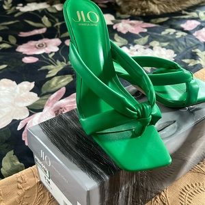 Apple colored sandals